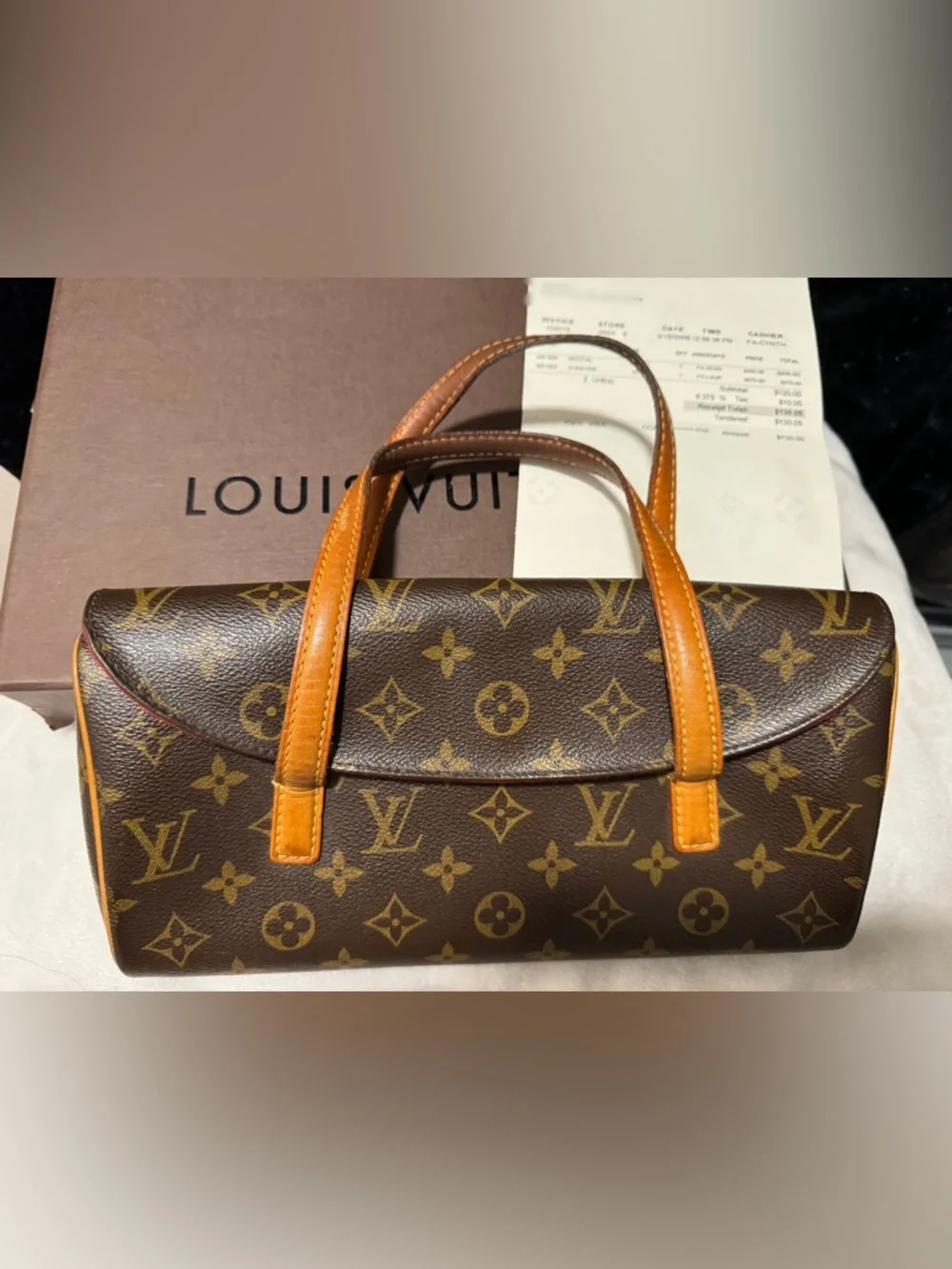 Louis Vuitton Monogram Canvas Satchel with Vachetta Trim